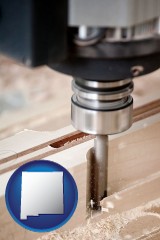 new-mexico a CNC milling machine cutting wood