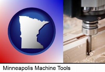 a CNC milling machine cutting wood in Minneapolis, MN